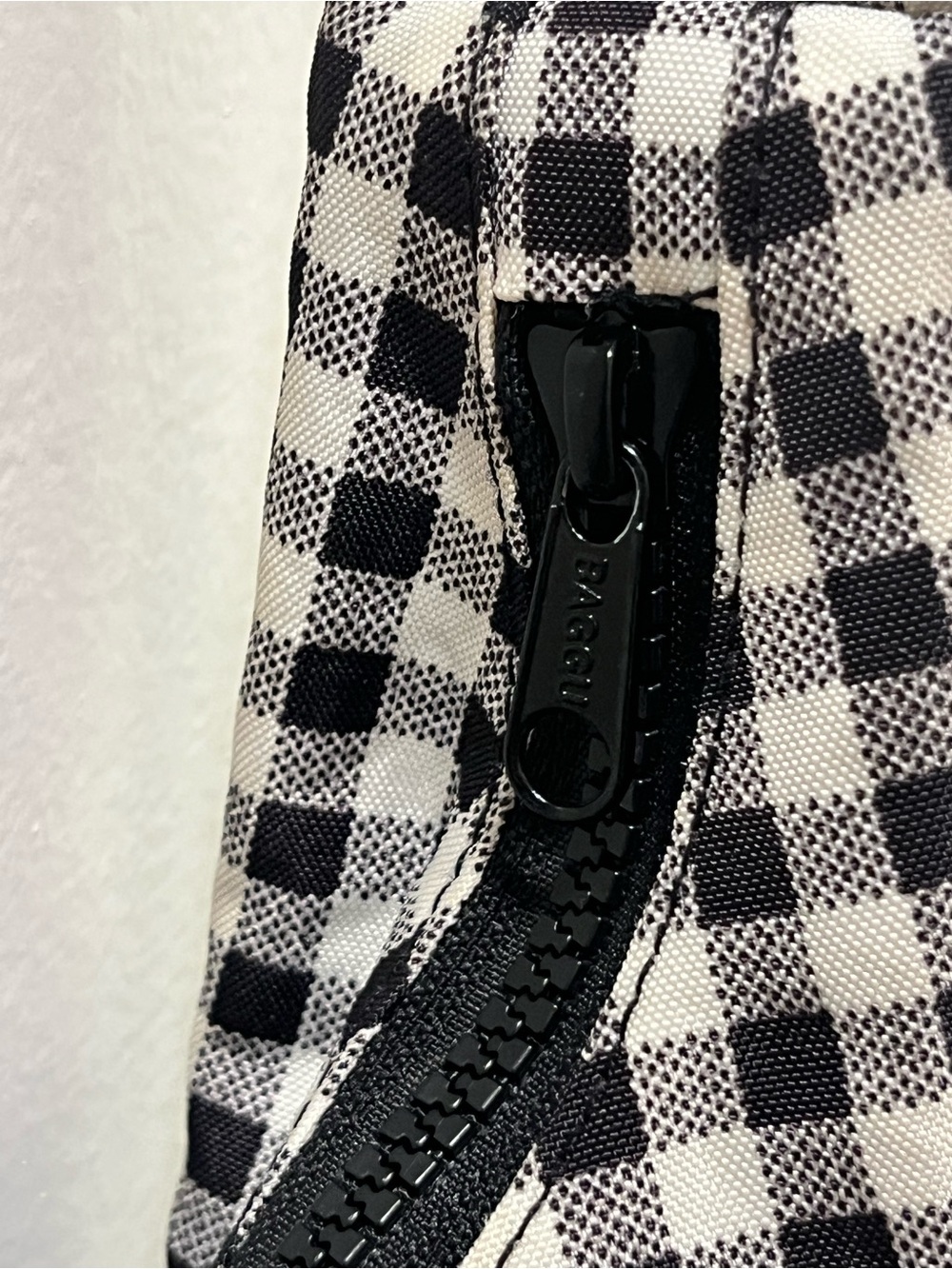 Baggu Nylon Shoulder Bag in Black and White Gingham - Picture 3 of 5